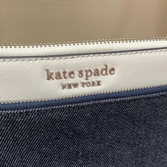 NWOT Kate Spade White Denim Crossbody Purse Bag - Picture 4 of 16